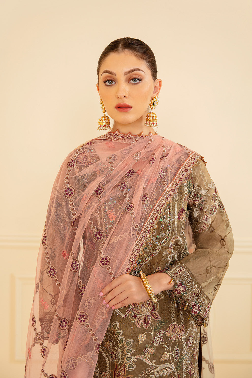 Ramsha | Minhal Organza Collection | M-705 - Official Ramsha stockist in UK - Sakeena London