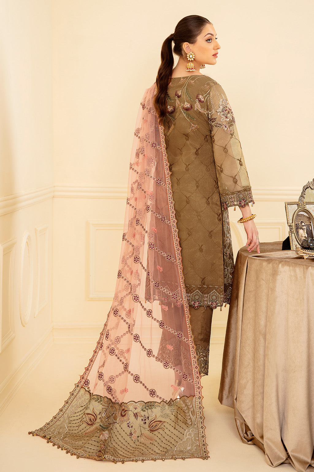 Ramsha | Minhal Organza Collection | M-705 - Official Ramsha stockist in UK - Sakeena London