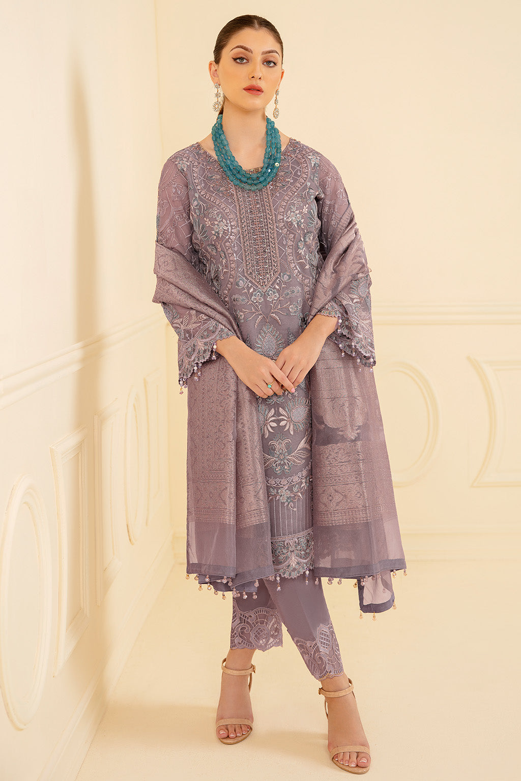 Ramsha | Minhal Organza Collection | M-709 - Official Ramsha stockist in UK - Sakeena London