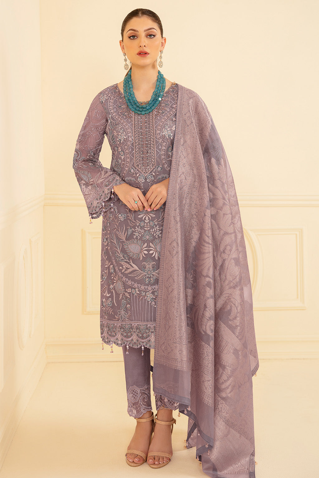 Ramsha | Minhal Organza Collection | M-709 - Official Ramsha stockist in UK - Sakeena London