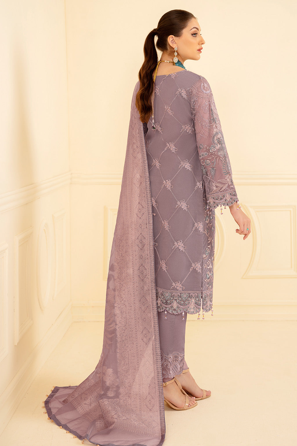Ramsha | Minhal Organza Collection | M-709 - Official Ramsha stockist in UK - Sakeena London