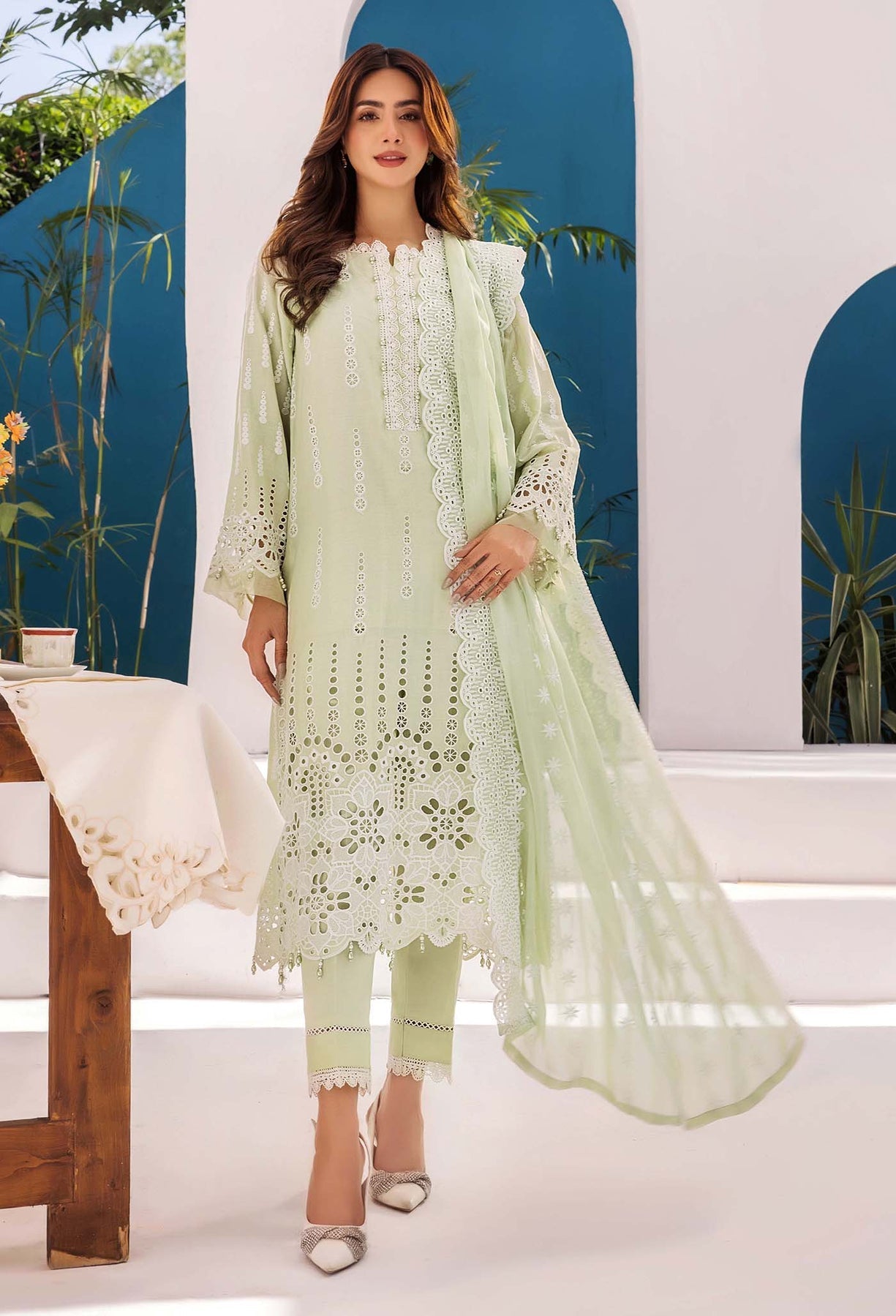 Adans Libas | Stella Chikankari 25 | 1021 - Official Adans Libas stockist in UK - Sakeena London