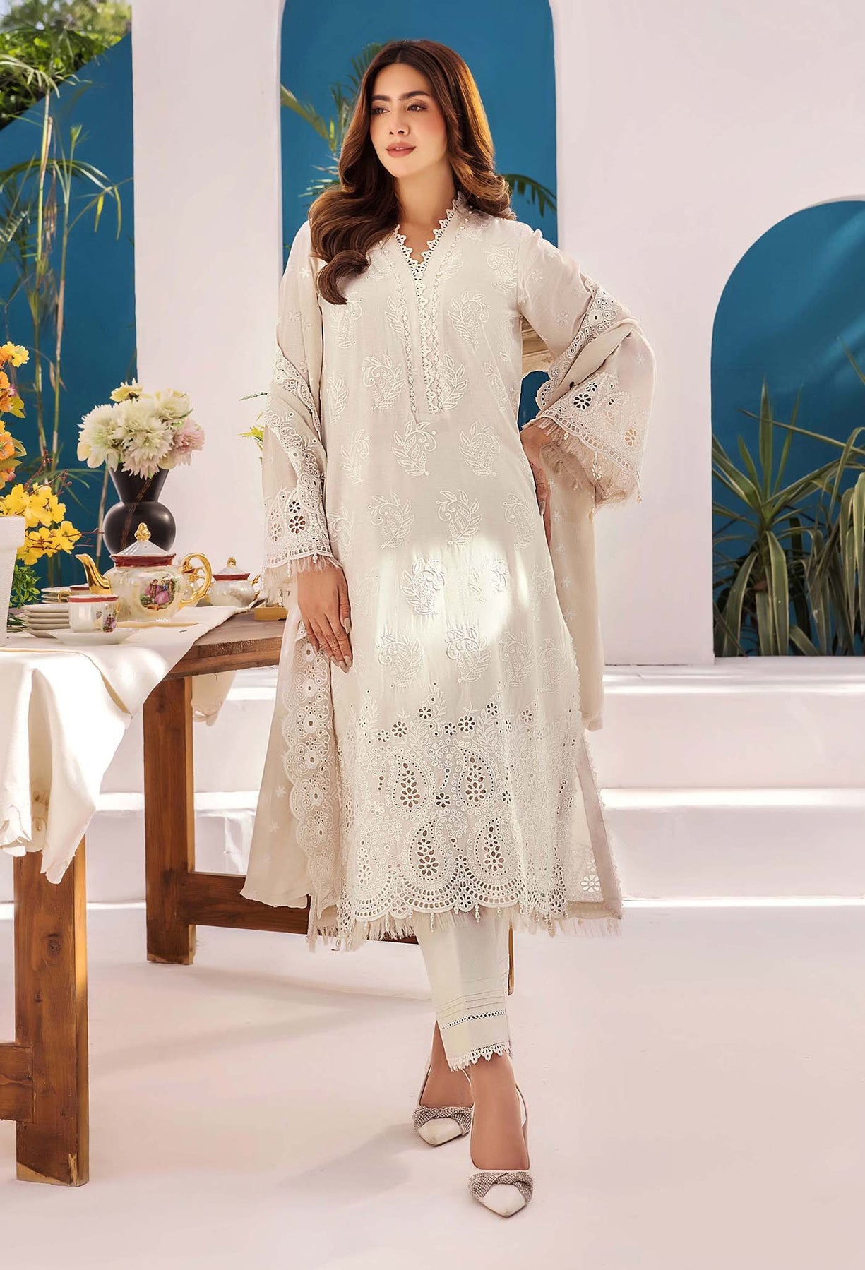 Adans Libas | Stella Chikankari 25 | 1024 - Official Adans Libas stockist in UK - Sakeena London