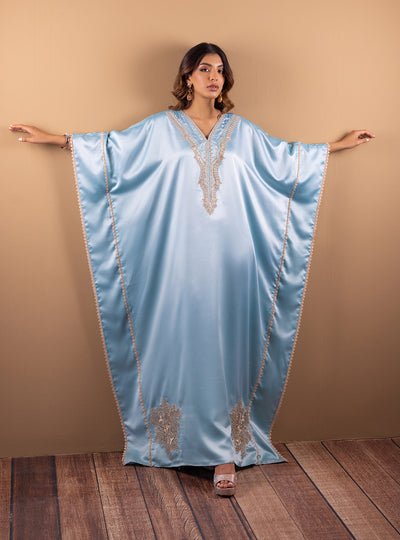 Zainab Chottani | The Kaftan Edit | Aqua Blossom - Official Zainab Chottani stockist in UK - Sakeena London