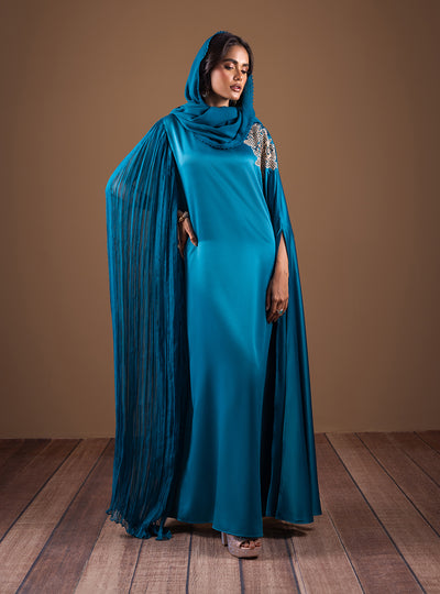 Zainab Chottani | The Kaftan Edit | Teal Waves - Official Zainab Chottani stockist in UK - Sakeena London