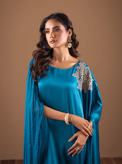 Zainab Chottani | The Kaftan Edit | Teal Waves - Official Zainab Chottani stockist in UK - Sakeena London