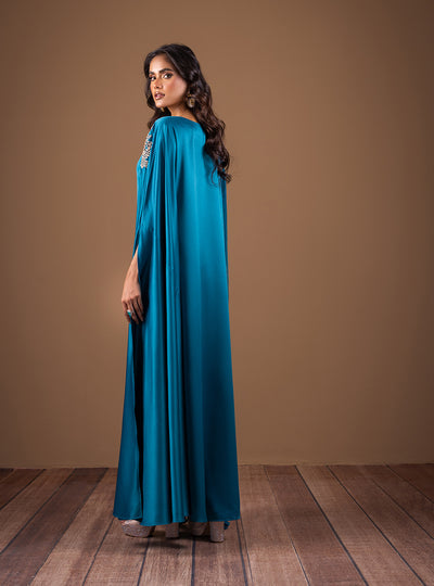Zainab Chottani | The Kaftan Edit | Teal Waves - Official Zainab Chottani stockist in UK - Sakeena London