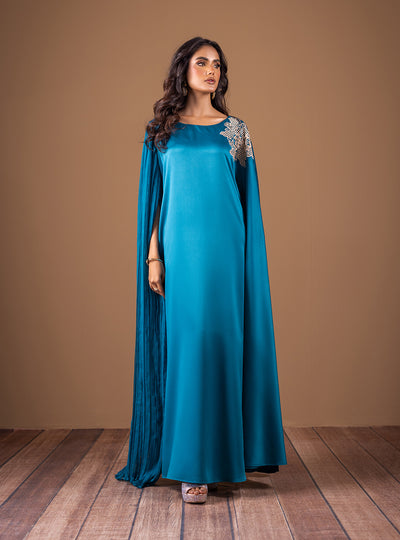 Zainab Chottani | The Kaftan Edit | Teal Waves - Official Zainab Chottani stockist in UK - Sakeena London