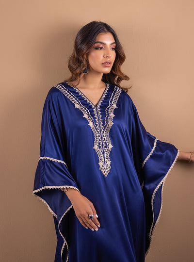Zainab Chottani | The Kaftan Edit | Deep Blue Blossom - Official Zainab Chottani stockist in UK - Sakeena London