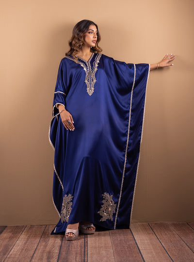 Zainab Chottani | The Kaftan Edit | Deep Blue Blossom - Official Zainab Chottani stockist in UK - Sakeena London