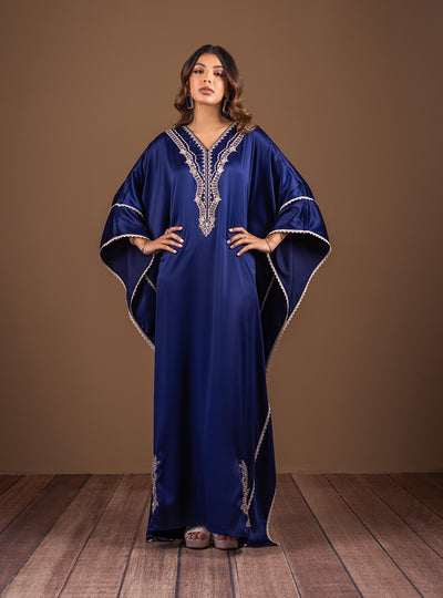 Zainab Chottani | The Kaftan Edit | Deep Blue Blossom - Official Zainab Chottani stockist in UK - Sakeena London