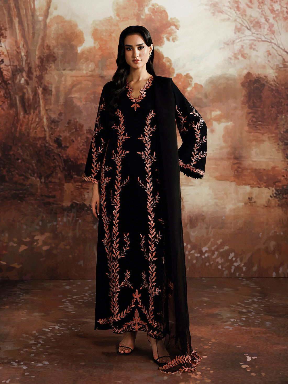 Caia | Embroidered Edit | Black Rose - Official Caia stockist in UK - Sakeena London
