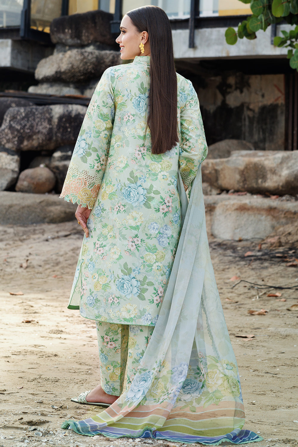 Farasha | Printed Essentials | Mint Bloom - Official Farasha stockist in UK - Sakeena London