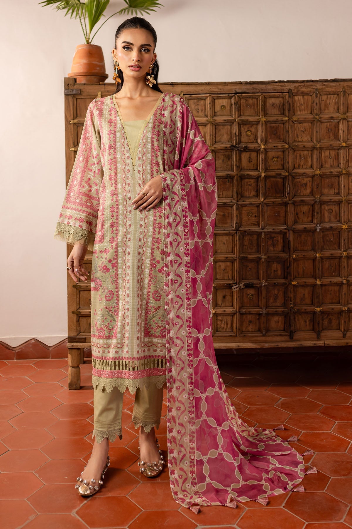 Nureh | Printed lawn 25 | SP-141 - Official Nureh stockist in UK - Sakeena London