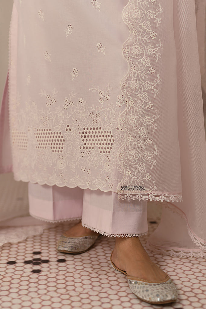 Cross Stitch | Chikankari Lawn 24 | PALE LILAC - Official Cross Stitch stockist in UK - Sakeena London