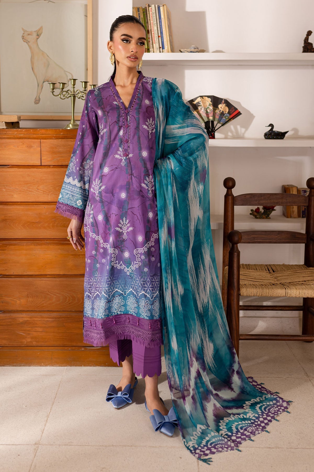 Nureh | Printed Lawn 25 | SP-149 - Official Nureh stockist in UK - Sakeena London