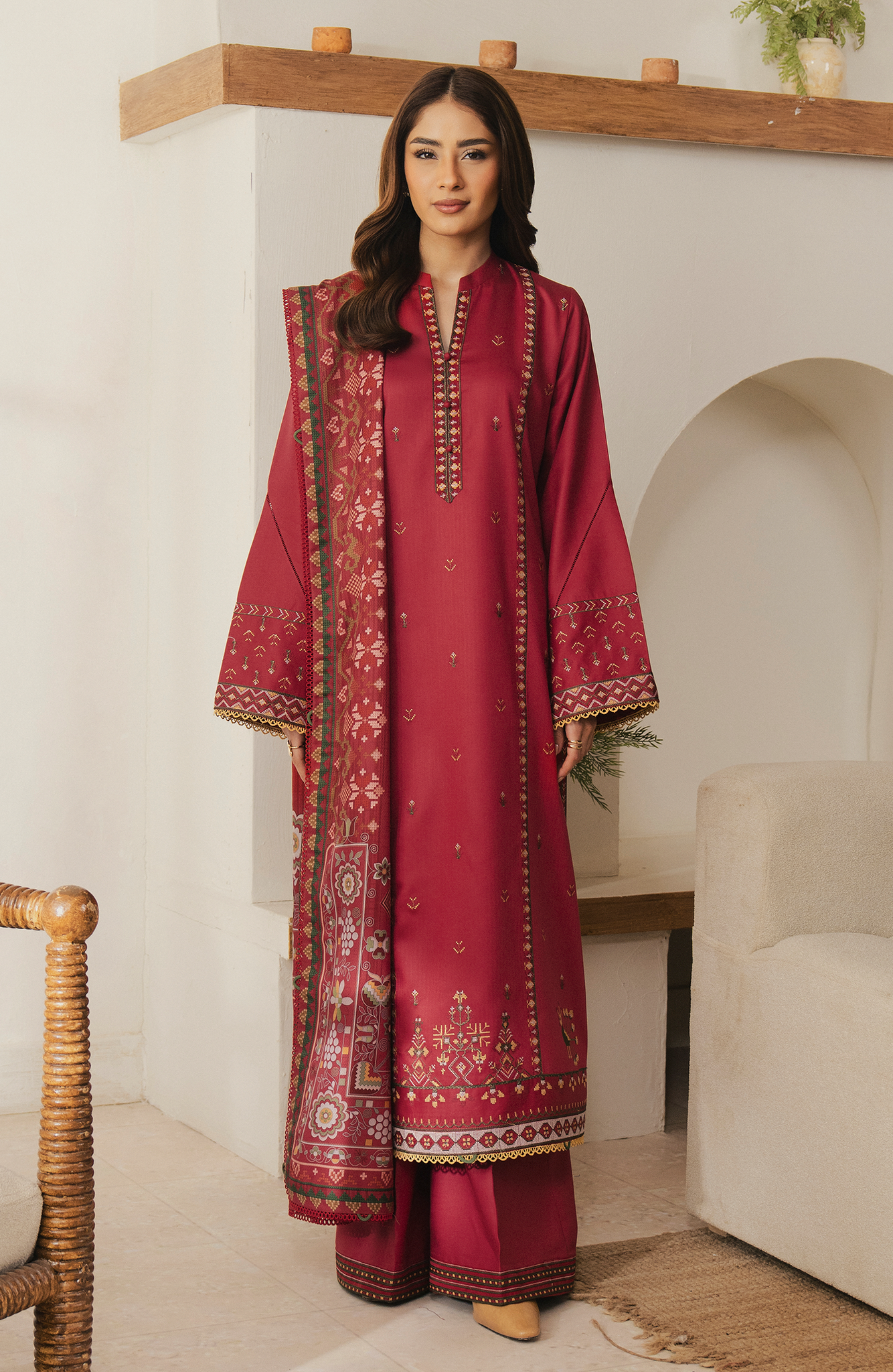 Seran | Winter Embroidered 25 | Cerisse - Official Seran stockist in UK - Sakeena London