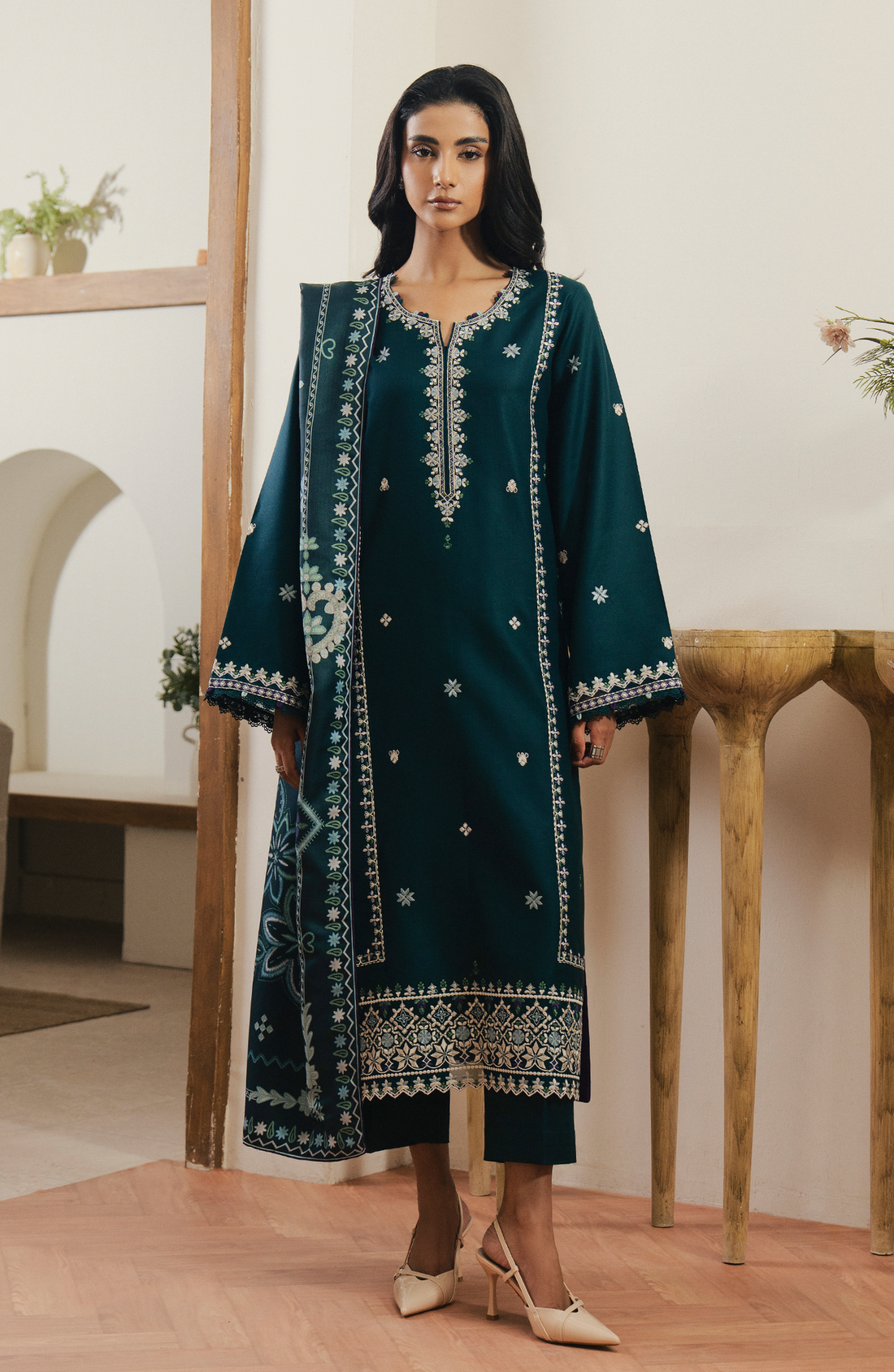 Seran | Winter Embroidered 25 | Celvyn - Official Seran stockist in UK - Sakeena London