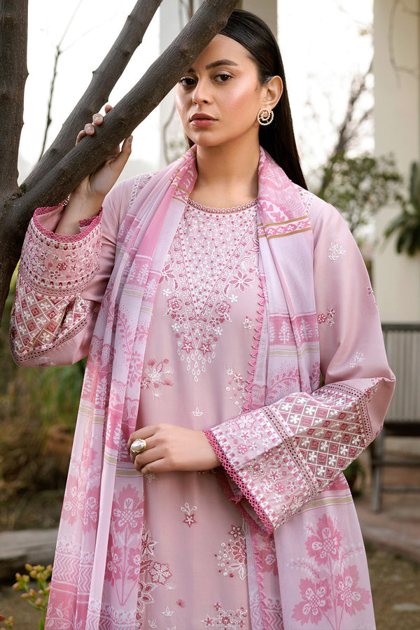 Farasha | Summer Weaves Embroidered Lawn | Muted Bloom - Official Farasha stockist in UK - Sakeena London