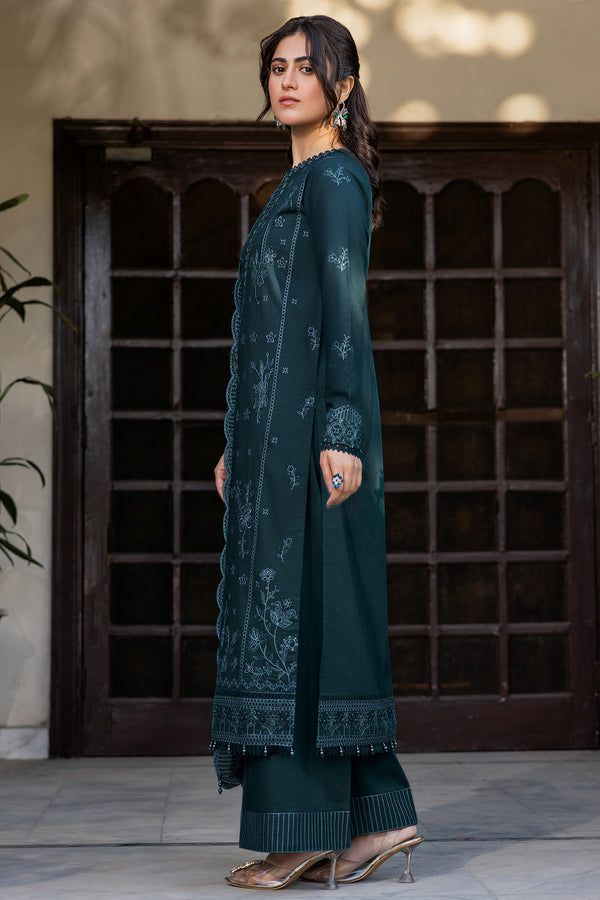 Farasha | Summer Weaves Embroidered Lawn | Teal Serenity - Official Farasha stockist in UK - Sakeena London
