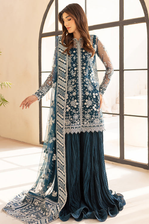 Farasha | Lu Zella Premium Formals 25 | Teal Drizzle - Official Farasha stockist in UK - Sakeena London
