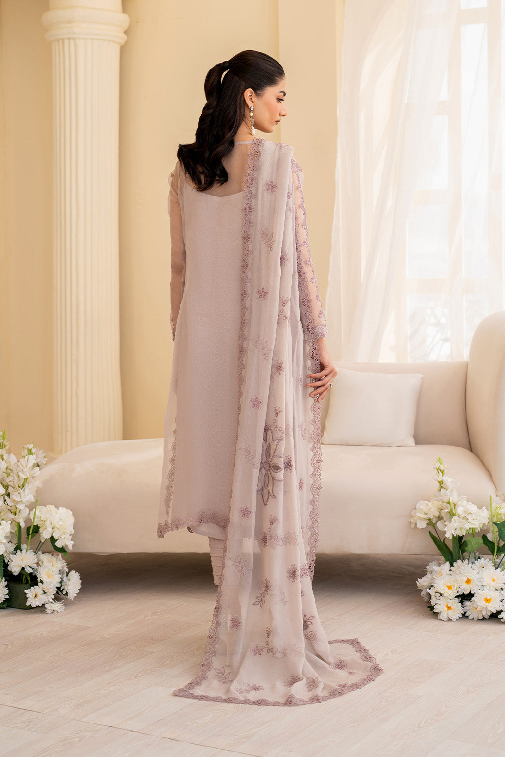 Iznik | Festive Formal | UE-437 Embroidered Pure Organza - Official Iznik stockist in UK - Sakeena London
