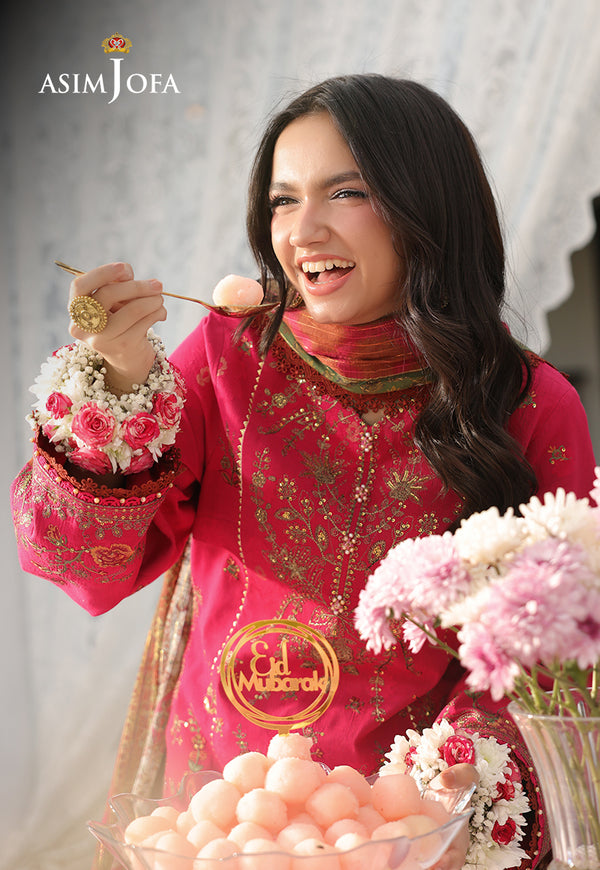 Asim Jofa | Summer Rhapsody | AJUBU-06 Embroidered Jacquard - Official Asim Jofa stockist in UK - Sakeena London