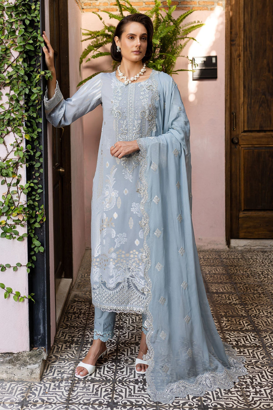 Nureh | Lawn Jacquard | NE-152 - Official Nureh stockist in UK - Sakeena London