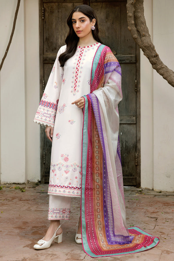 Farasha | Summer Weaves Embroidered Lawn | Pebble Glow - Official Farasha stockist in UK - Sakeena London