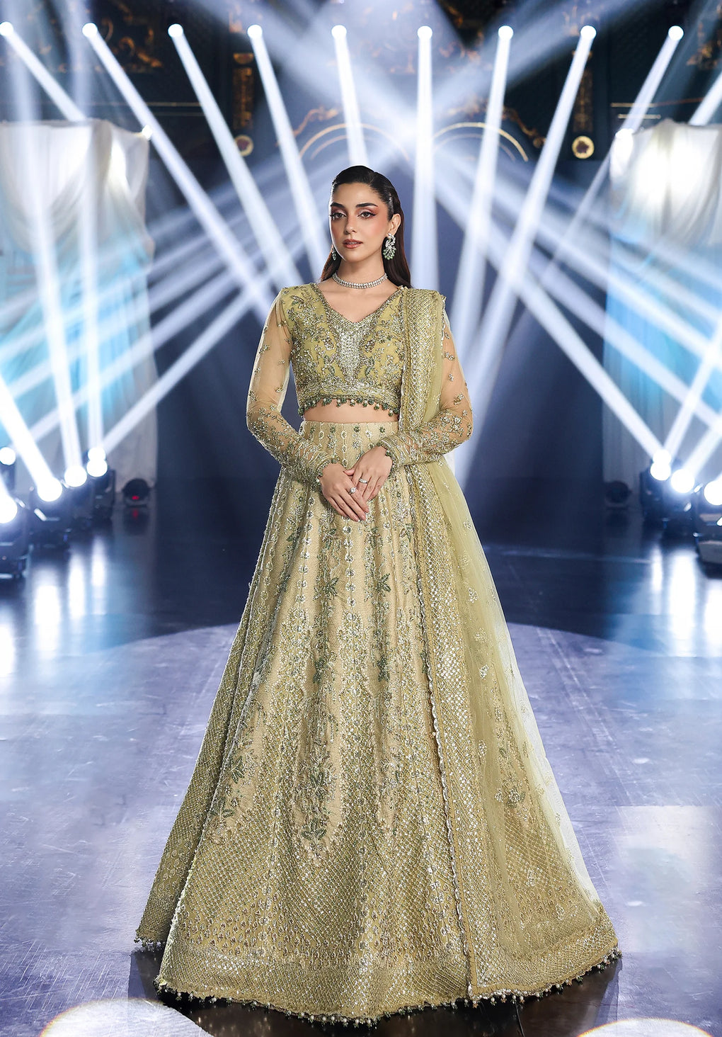 Elaf Premium | Stardom Formal Handwork 25 | ESH-07 MINT MAJESTY - Official Elaf Premium stockist in UK - Sakeena London
