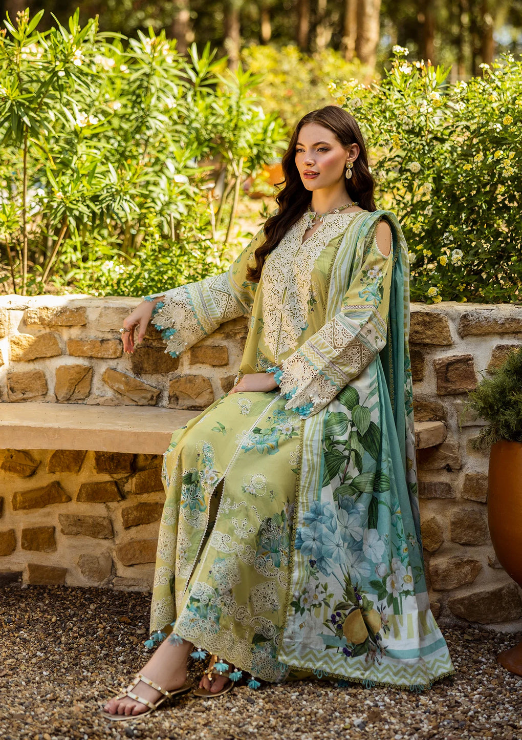 Elaf Premium | Print Chikankari 25 | ELK-07A ALLURE - Official Elaf Premium stockist in UK - Sakeena London