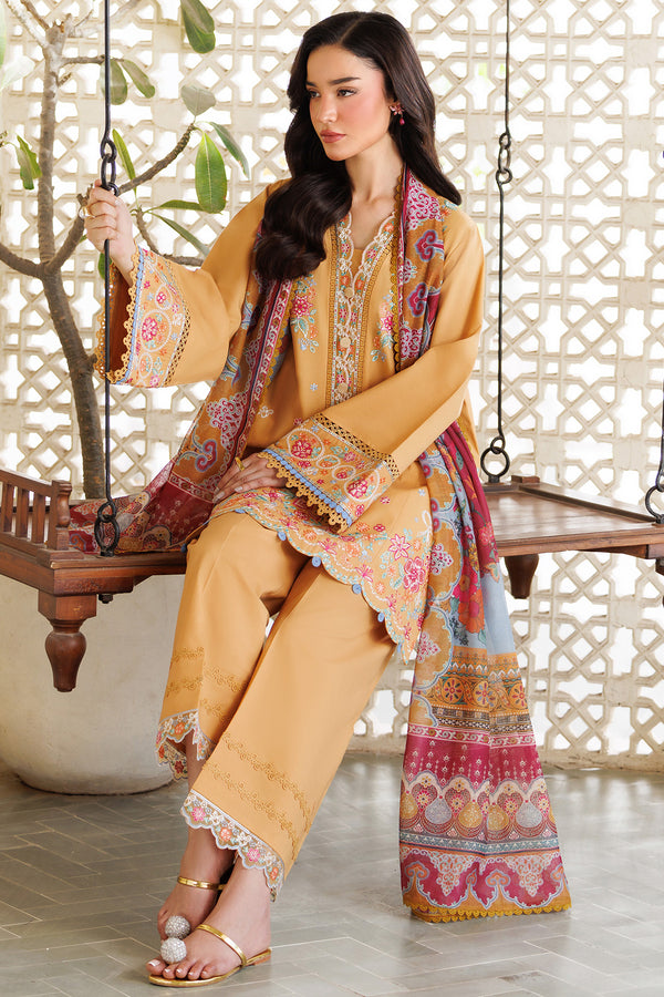 Farasha | Summer Weaves Embroidered Lawn | Golden Bloom - Official Farasha stockist in UK - Sakeena London