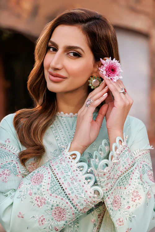 Farasha | Kaavish Lawn 24 | WHISPER MINT - Official Farasha stockist in UK - Sakeena London