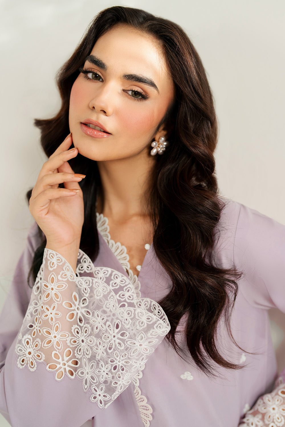 Farasha | Thread Lines Embroidered | Pastel Haze - Official Farasha stockist in UK - Sakeena London