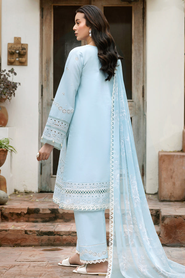 Farasha | Summer Weaves Embroidered Lawn | Sky Haze - Official Farasha stockist in UK - Sakeena London
