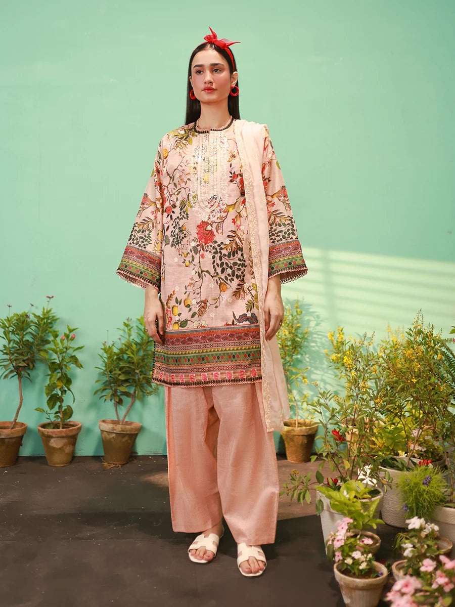 Salitex | Izel Lawn 24 | ROSEBUD - LUXURY LAWN EMBROIDERED SUIT - Official Salitex stockist in UK - Sakeena London