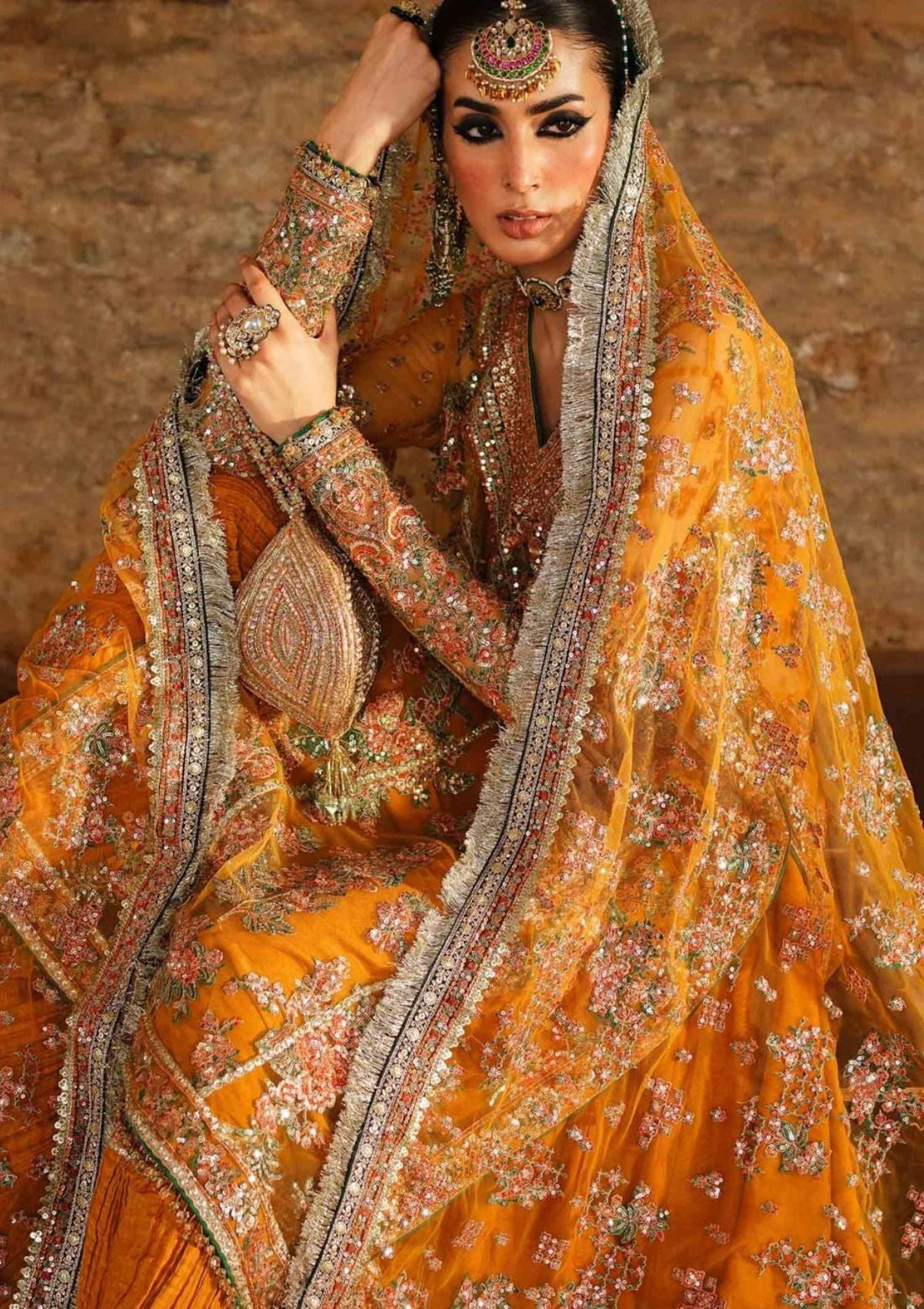 Formal Collection - Hussain Rehar - Zaib-un-nisa - Saffron