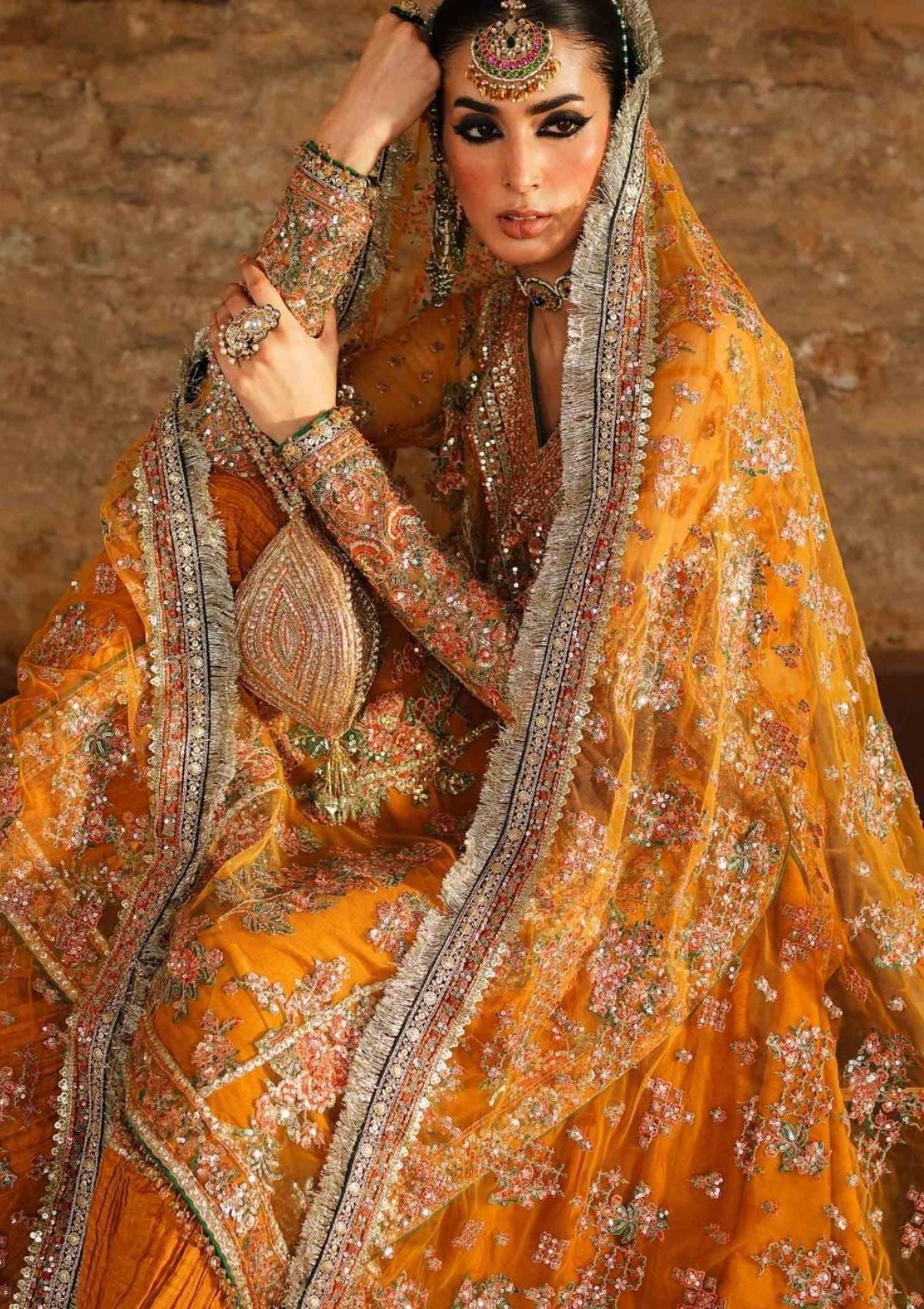 Formal Collection - Hussain Rehar - Zaib-un-nisa - Saffron