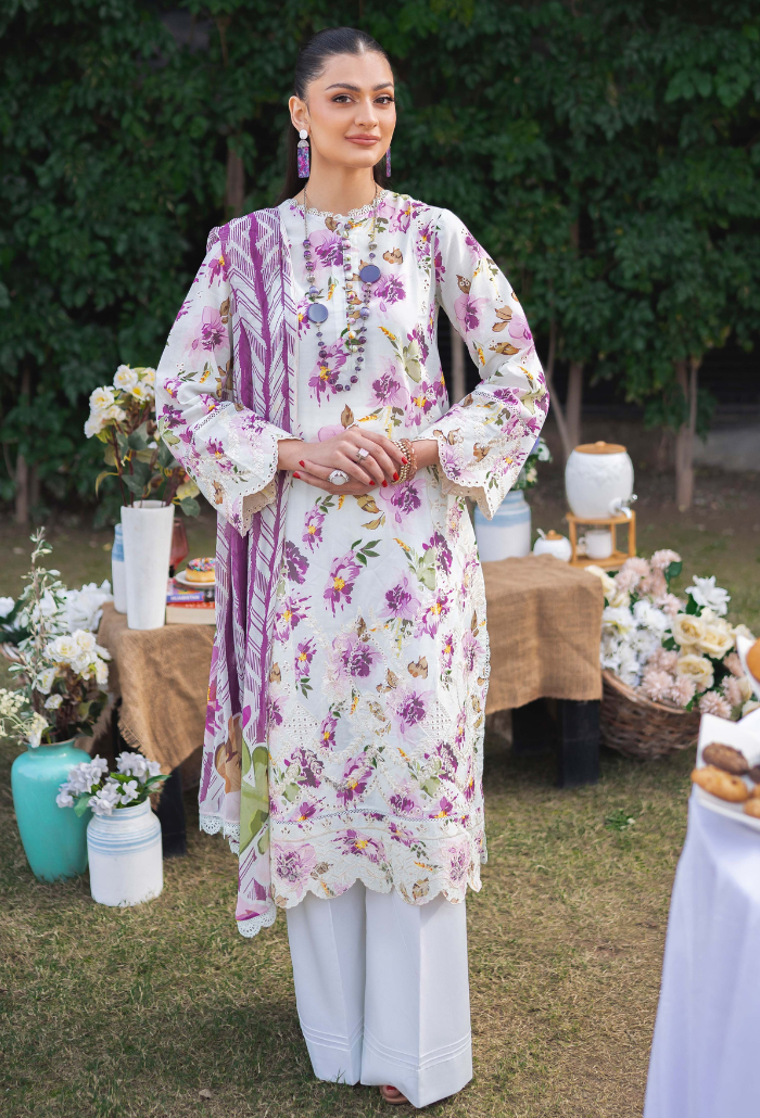 Humdum | Gardenia Lawn 24 | Printkari Lawn PLG 10 - Official HumDum stockist in UK - Sakeena London