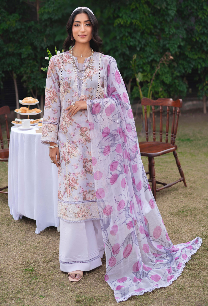 Humdum | Gardenia Lawn 24 | Printkari Lawn PLG 04 - Official HumDum stockist in UK - Sakeena London