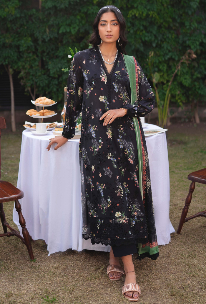 Humdum | Gardenia Lawn 24 | Printkari Lawn - PLG 01 - Official HumDum stockist in UK - Sakeena London