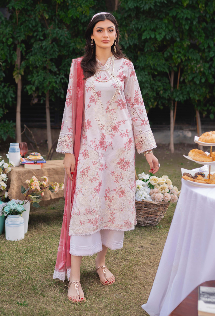 Humdum | Gardenia Lawn 24 | Printkari Lawn PLG 06 - Official HumDum stockist in UK - Sakeena London