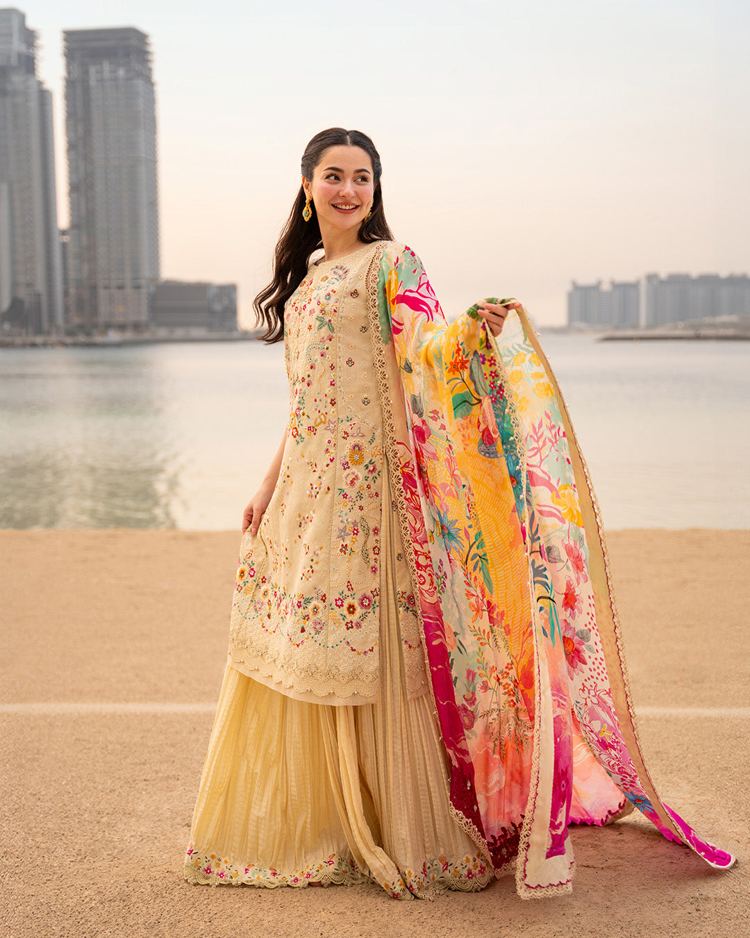 Faiza Saqlain | Aya Luxury Lawn 26' | Merjem