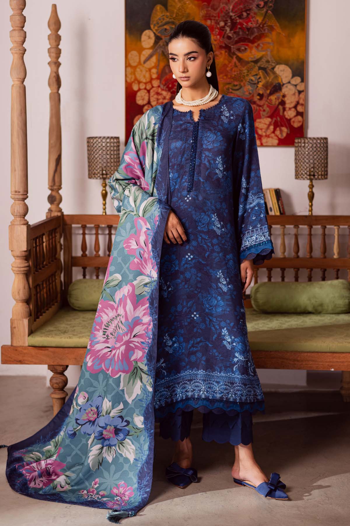 Nureh | Linen Jacquard | SP-188 - Official Nureh stockist in UK - Sakeena London