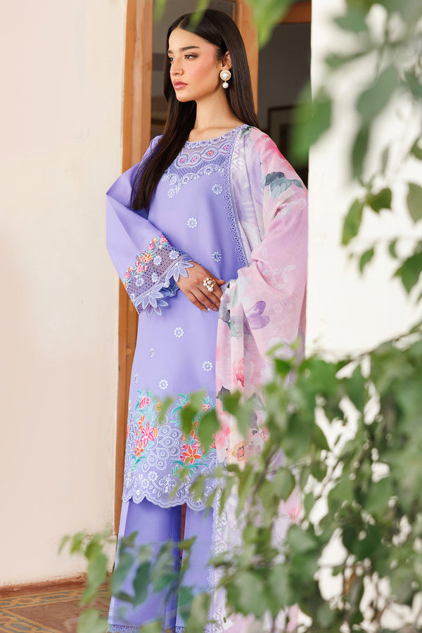 Farasha | Summer Weaves Embroidered Lawn | Lavender Dew - Official Farasha stockist in UK - Sakeena London
