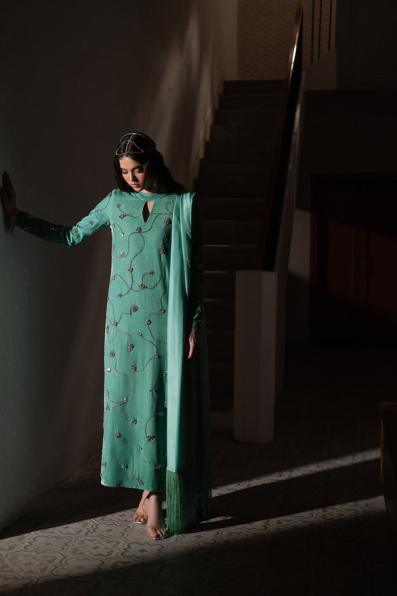 Caia | Luxury Velvet Edit 25 | Turquoise - Official Caia stockist in UK - Sakeena London