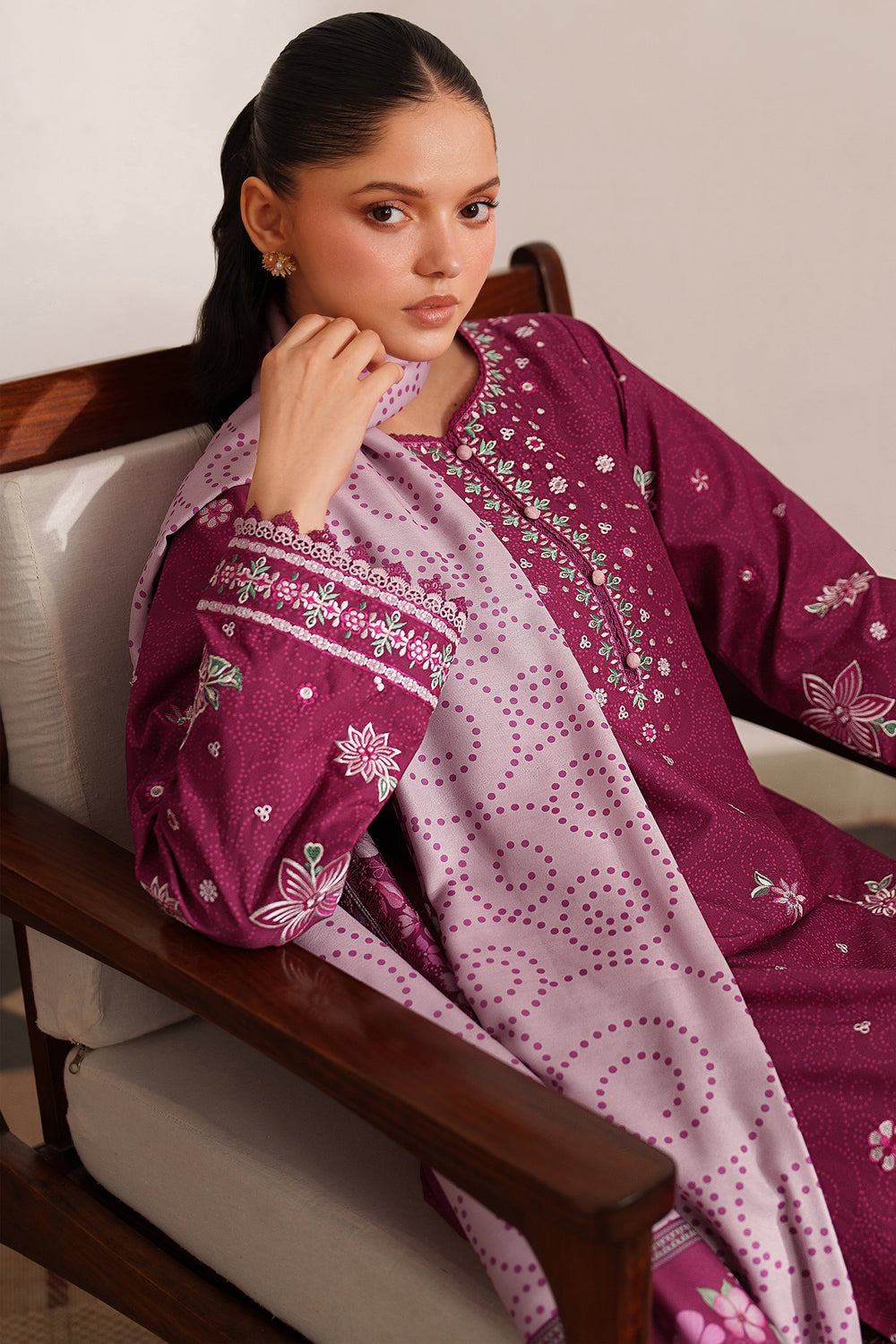 Farasha | Meline Premium Viscose 25 | Berry Blush - Official Farasha stockist in UK - Sakeena London
