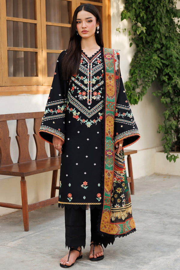 Farasha | Summer Weaves Embroidered Lawn | Midnight Veil - Official Farasha stockist in UK - Sakeena London