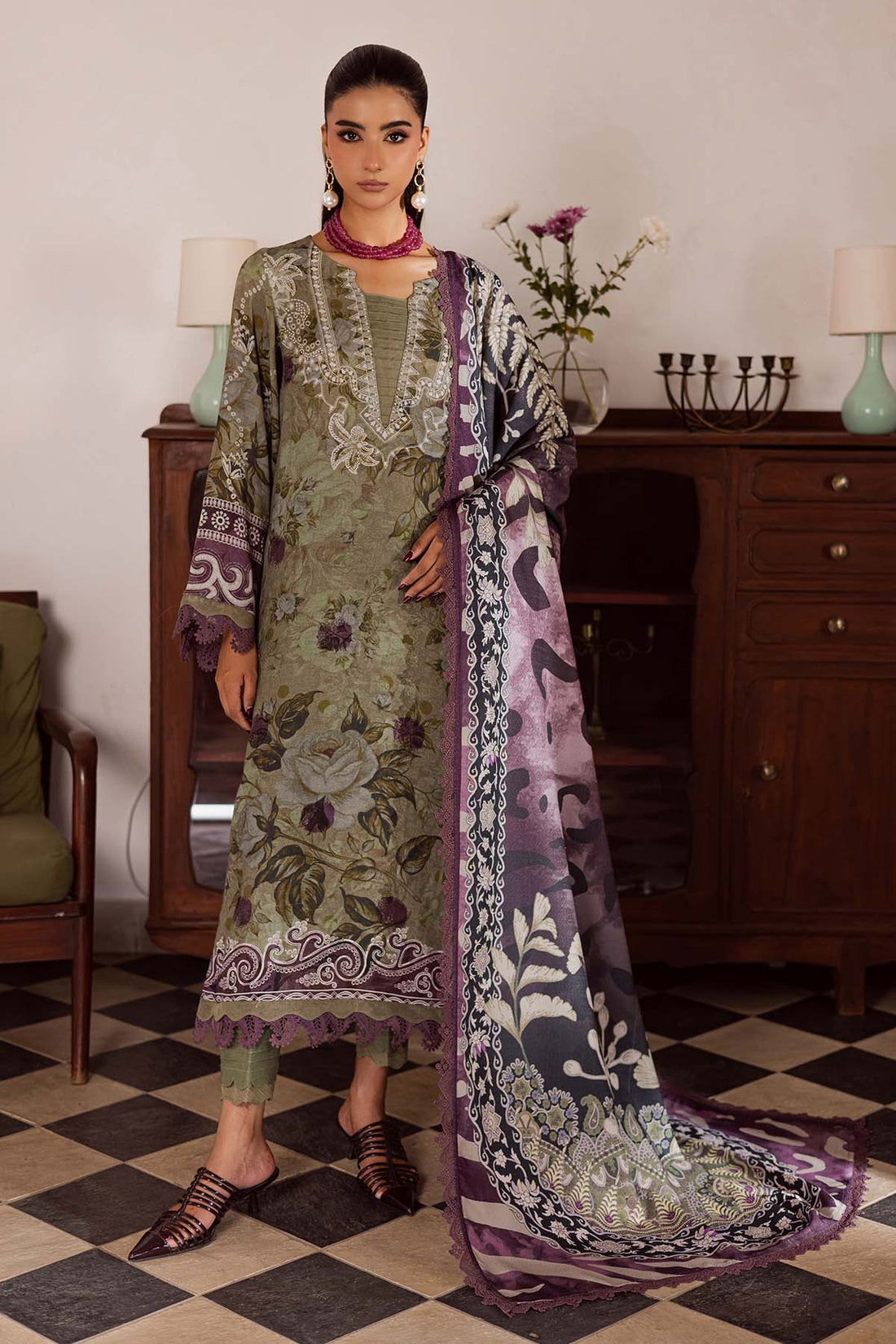 Nureh | Linen Jacquard | SP-191 - Official Nureh stockist in UK - Sakeena London