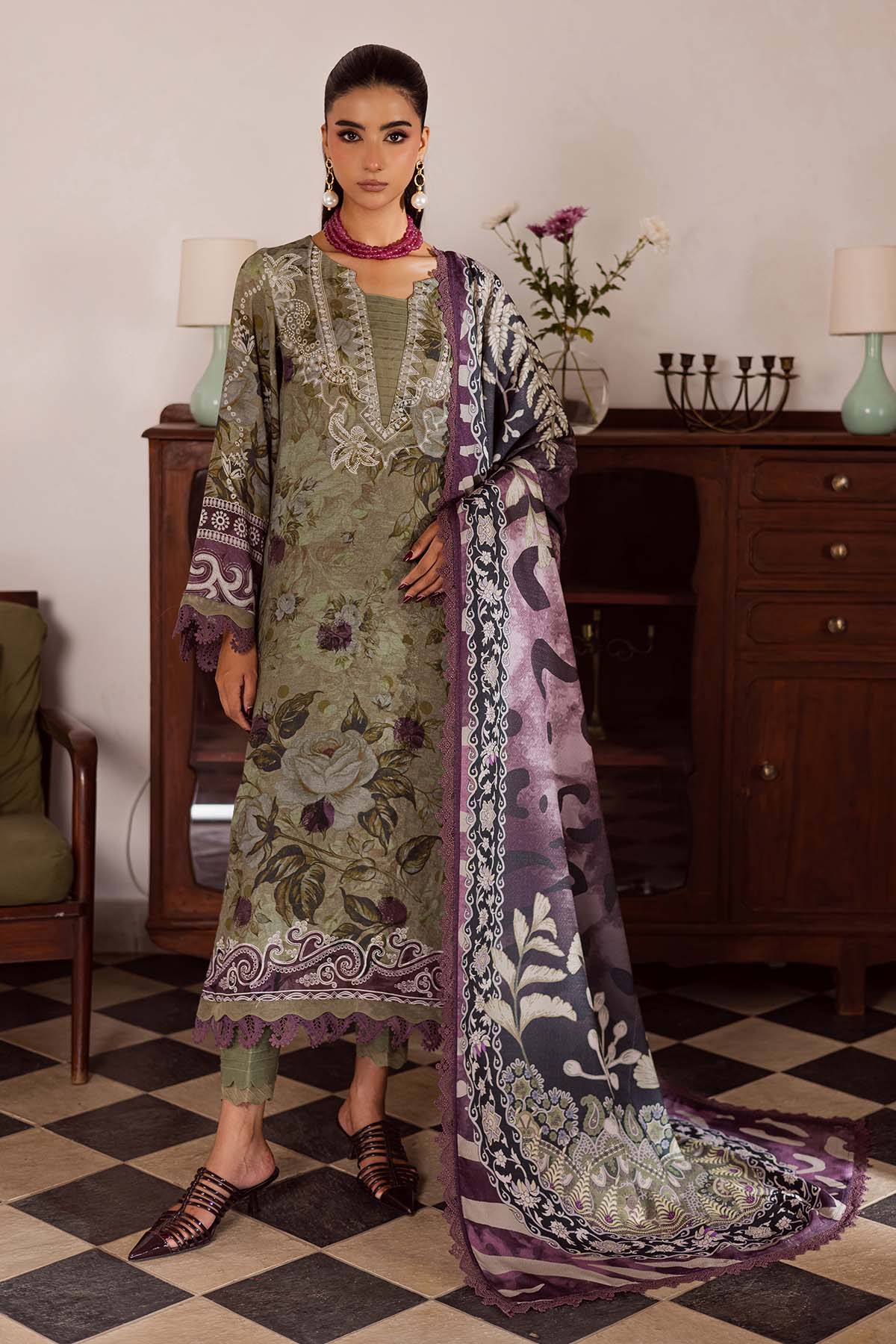 Nureh | Linen Jacquard | SP-191 - Official Nureh stockist in UK - Sakeena London